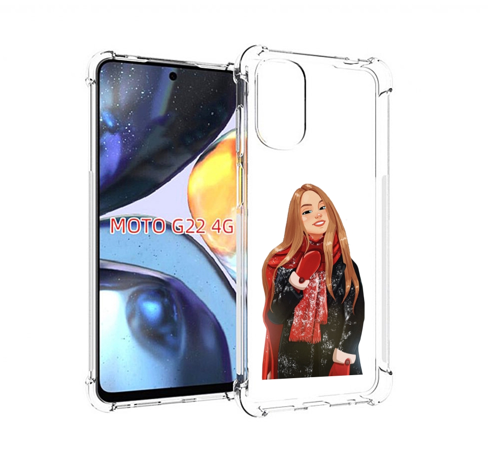 

Чехол MyPads Новогодний-зимний-арт женский для Motorola Moto G22 4G, Прозрачный, Tocco
