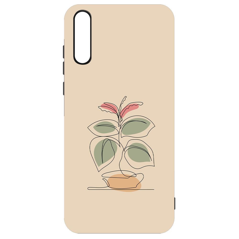 

Чехол-накладка Krutoff Soft Case Цветок для Huawei Y8P черный