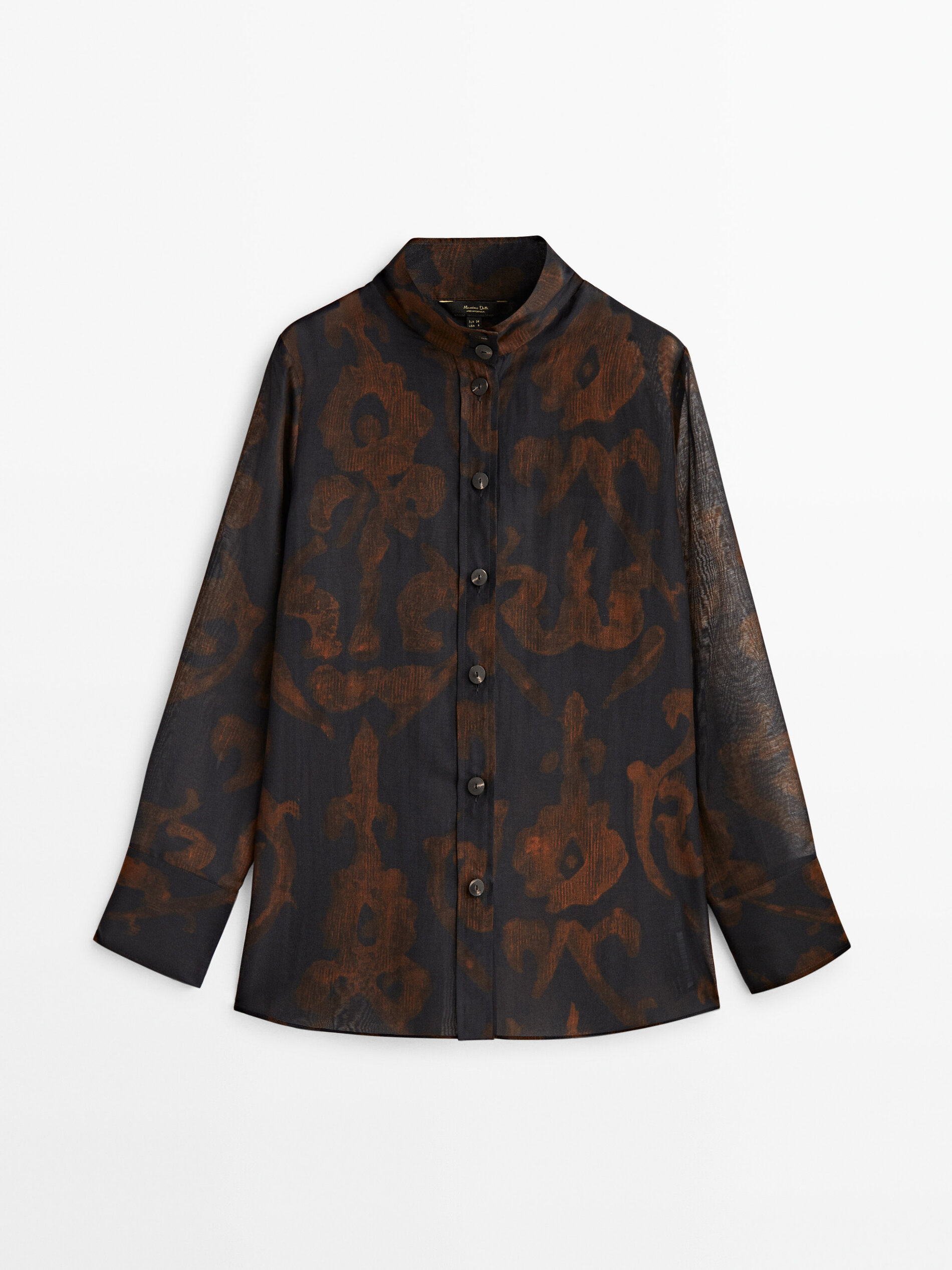 

Рубашка женская Massimo Dutti 05118816420 голубая 38, 05118816420