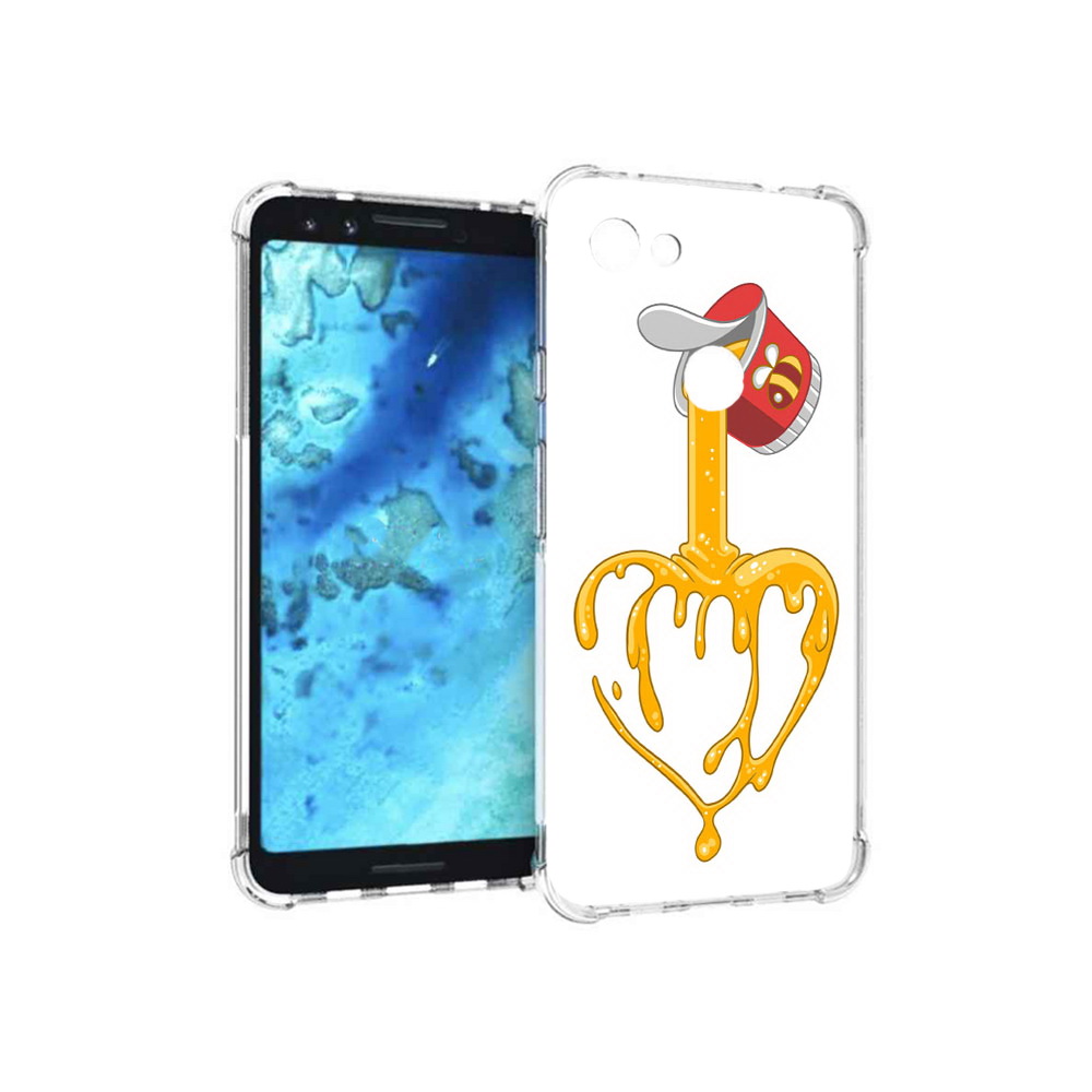 

Чехол MyPads Tocco для Google Pixel 3 медовое сердце, Прозрачный, Tocco