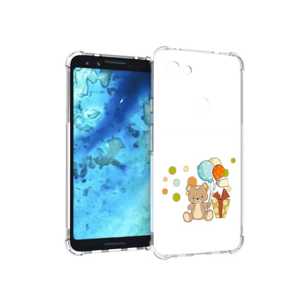 

Чехол MyPads Tocco для Google Pixel 3 медвеженок с подарком, Прозрачный, Tocco