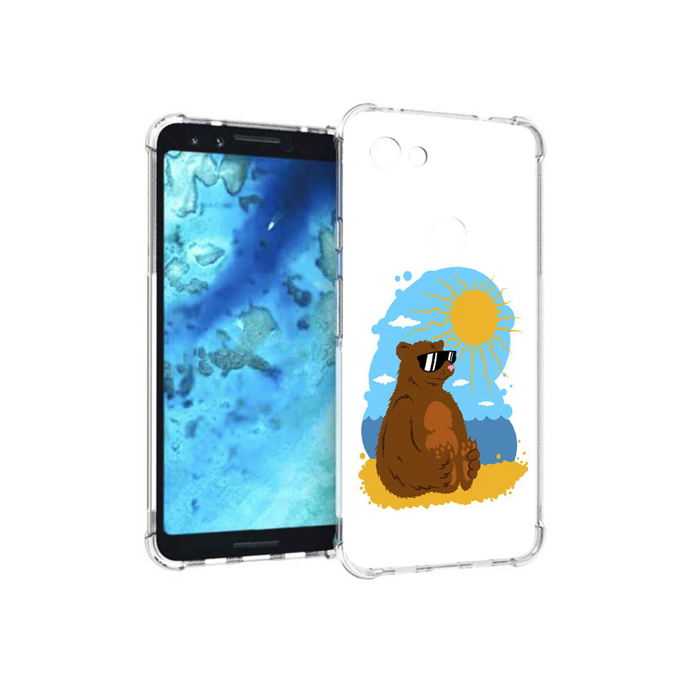 

Чехол MyPads Tocco для Google Pixel 3 медведь на чиле, Прозрачный, Tocco