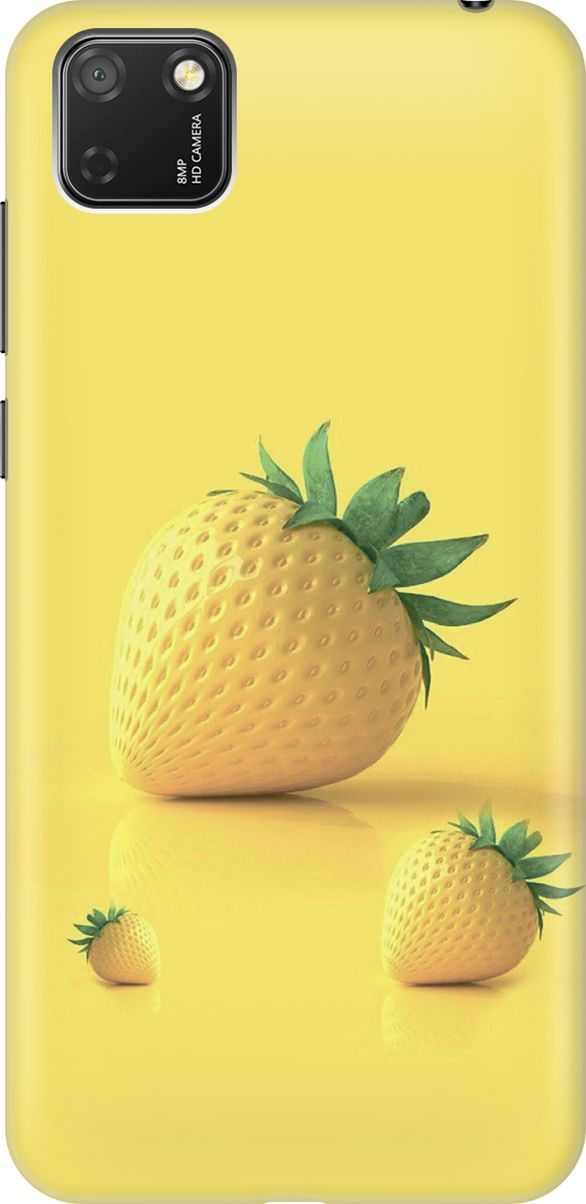 

Чехол на Honor 9S/Huawei Y5P с принтом "Желтая клубника", Черный, 6421