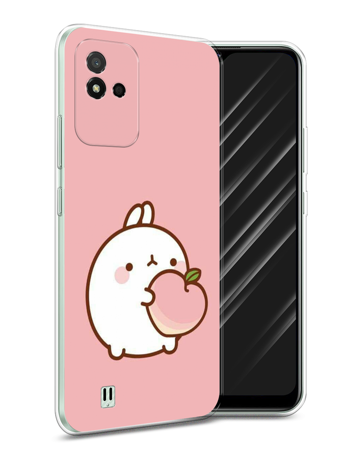 

Чехол Awog на Realme Narzo 50i "Кролик с персиком", Разноцветный, 2510050-1