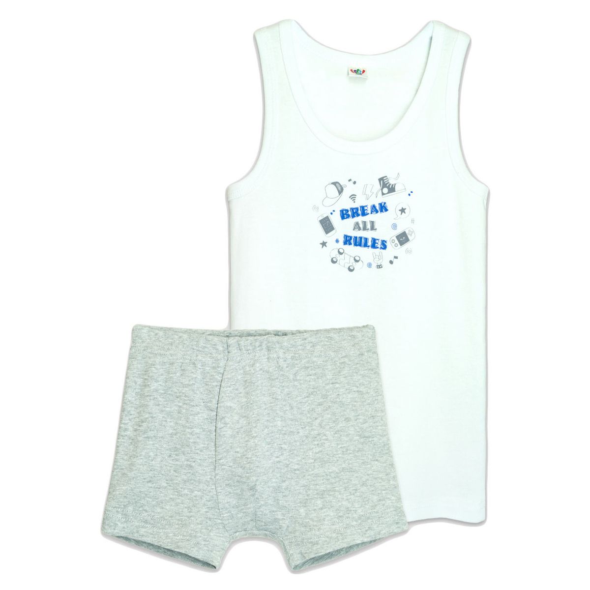 

Комплект нижнего белья Let`s Go цв.белый; серый ,р.140, 3315