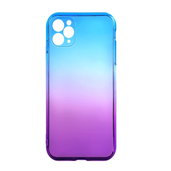 фото Чехол для iphone 11 pro rainbow голубой- фиолетовый nobrand