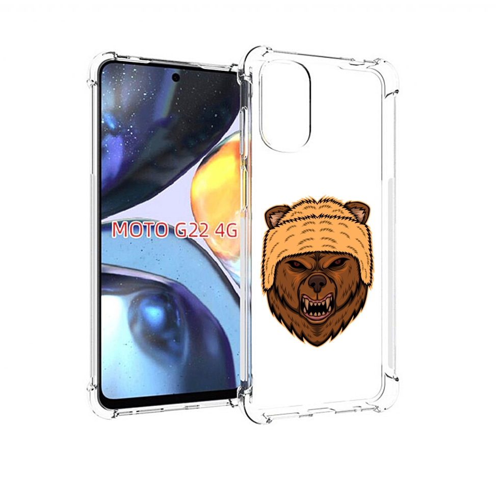 

Чехол MyPads Медведь-в-шапке для Motorola Moto G22 4G, Прозрачный, Tocco