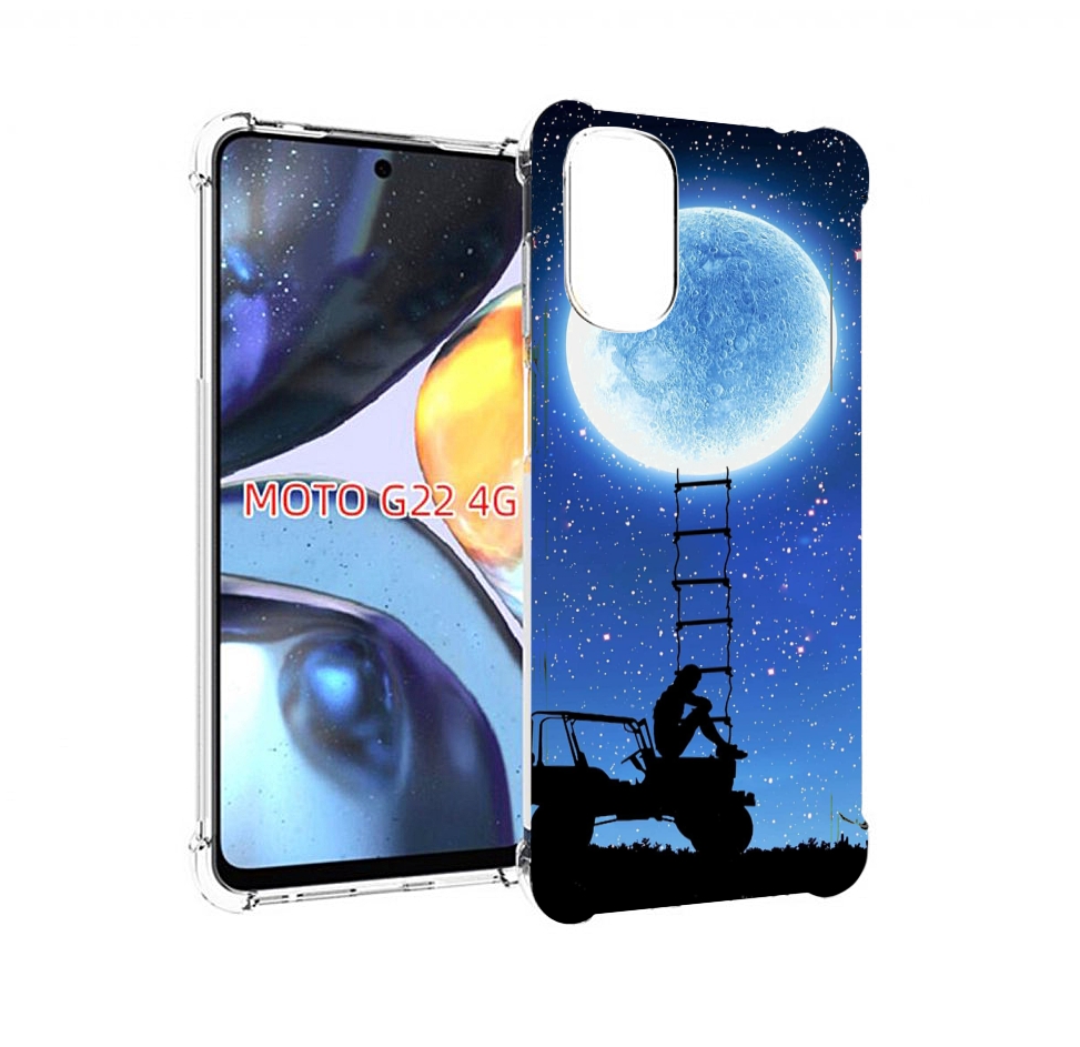 

Чехол MyPads Машина-на-лун для Motorola Moto G22 4G, Прозрачный, Tocco