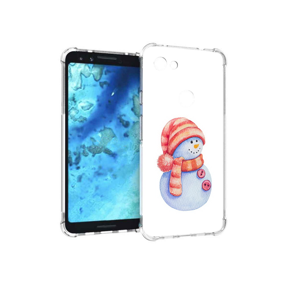 

Чехол MyPads Tocco для Google Pixel 3 Веселый снеговик, Прозрачный, Tocco