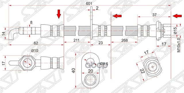 

Шланг Тормозной Передний (Таиланд) Toyota Celica 99-06 Rh Sat Арт. St-90947-02C23