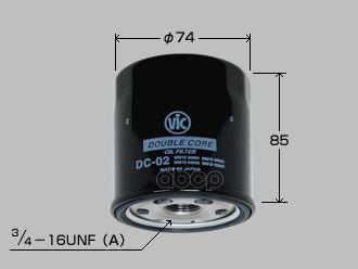 фото Фильтр масляный vic dc02 double core 1rz,3rz,#vzfe,1g#,1mz,2mz,1jz,2jz,1ndtv,1kdftv,7mge,2