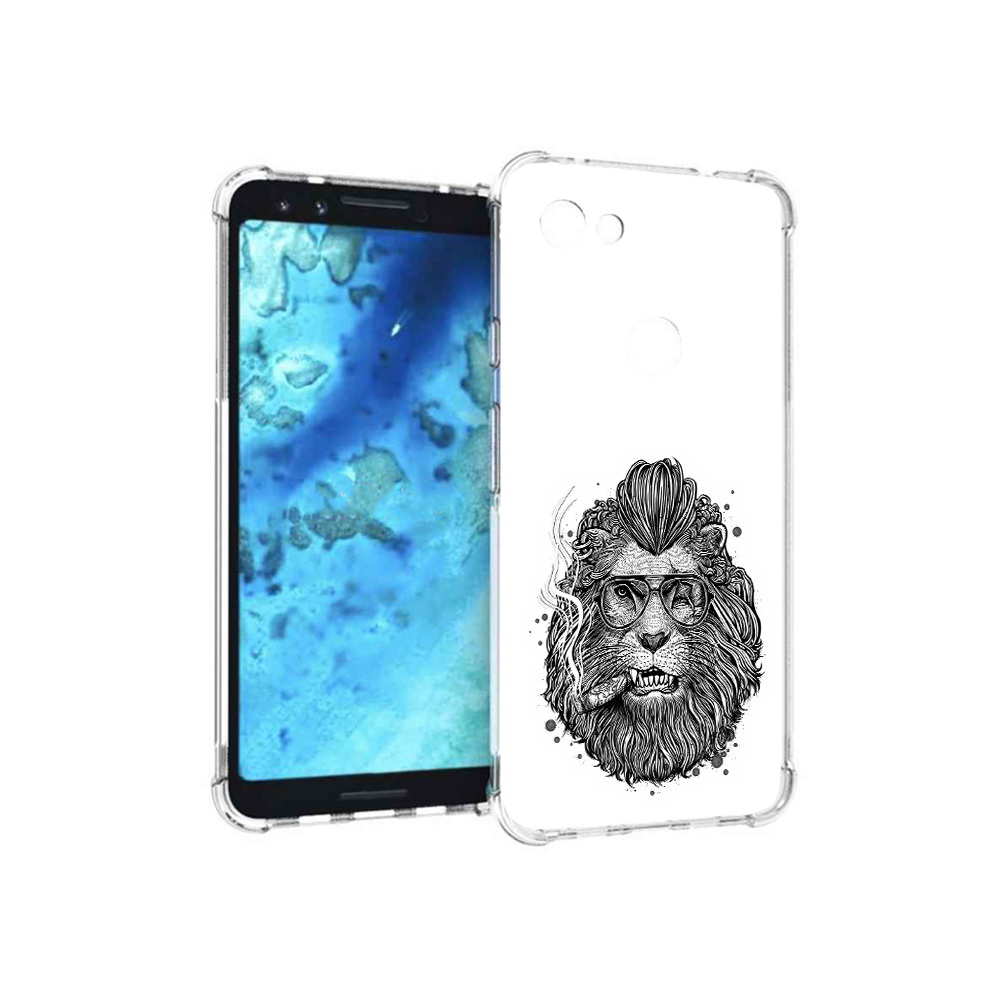 

Чехол MyPads Tocco для Google Pixel 3 курящий лев, Прозрачный, Tocco