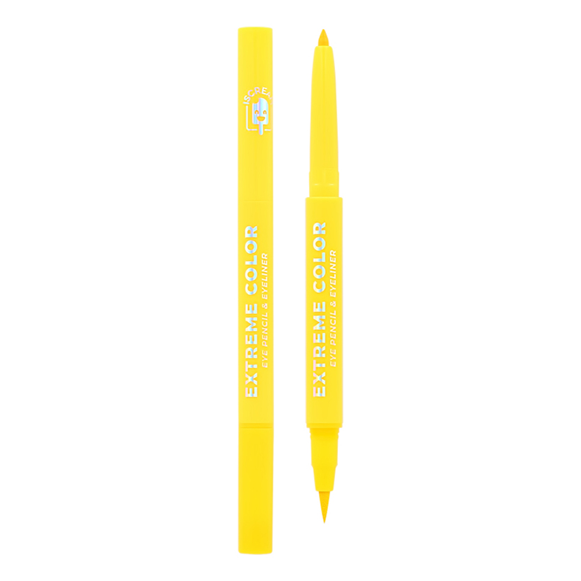 Карандаш-лайнер для глаз Iscream Extreme color 2 в 1 yellow 10 г