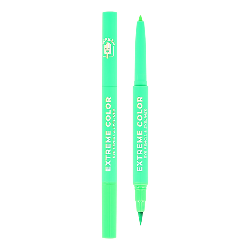 Карандаш-лайнер для глаз Iscream Extreme color 2 в 1 green 10 г iscream карандаш лайнер для глаз extreme color 2 в 1