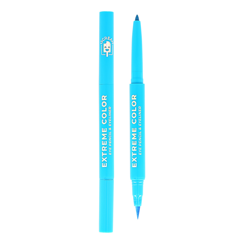 Карандаш-лайнер для глаз Iscream Extreme color 2 в 1 blue 10 г карандаш для глаз iscream expression тон 04 white