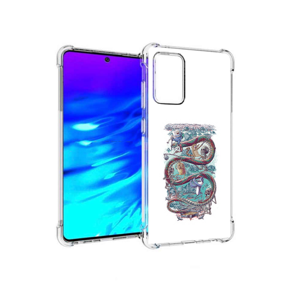 

Чехол MyPads Tocco для Samsung Galaxy A72 время приключений страшилка (PT158633.553.280), Прозрачный, Tocco