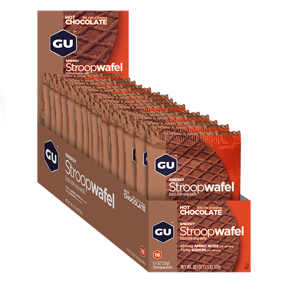 

Энергетические вафли (без глютена) GU Energy Горячий шоколад, 16 шт., STROOPWAFEL