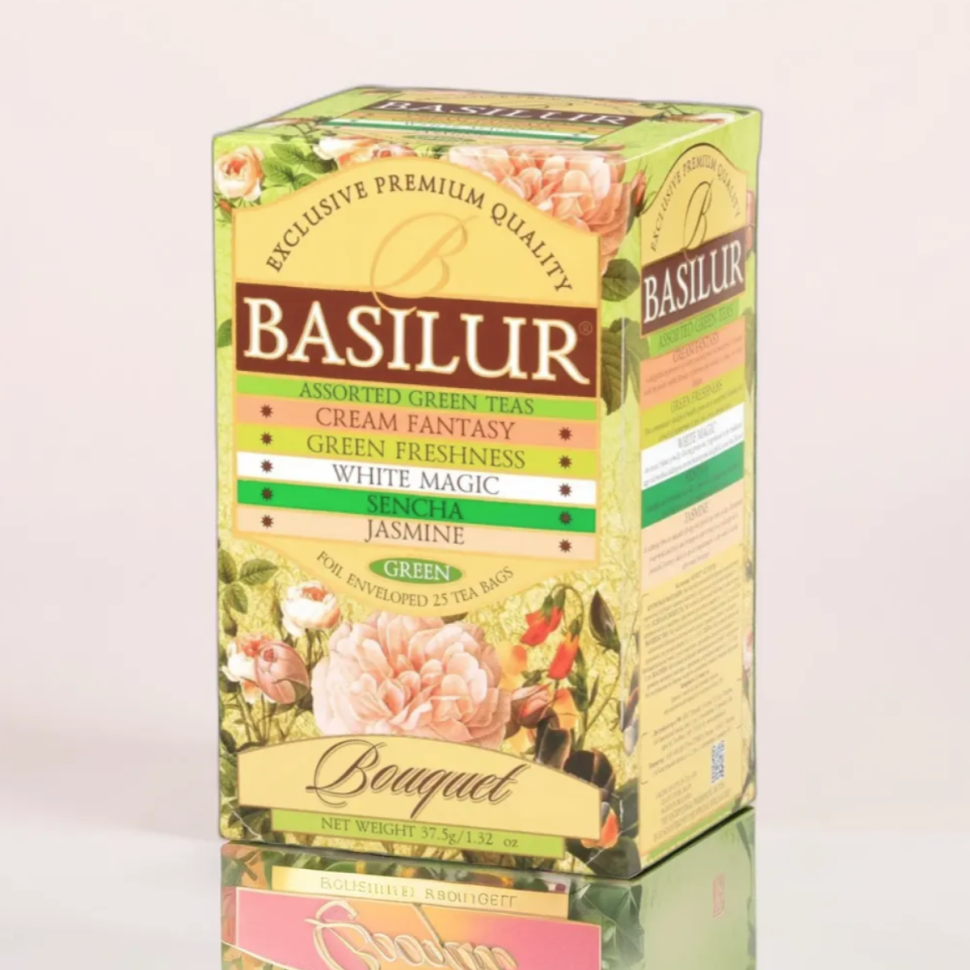 Чай зеленый Basilur Ассорти 25 пакетиков 482₽