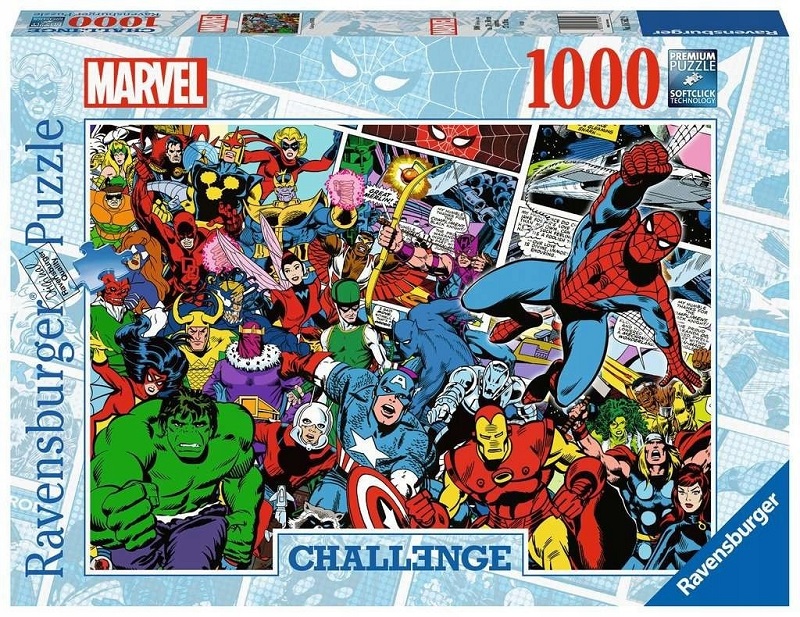 

Пазл Ravensburger 1000 Челлендж. Марвел (Marvel), арт.16562