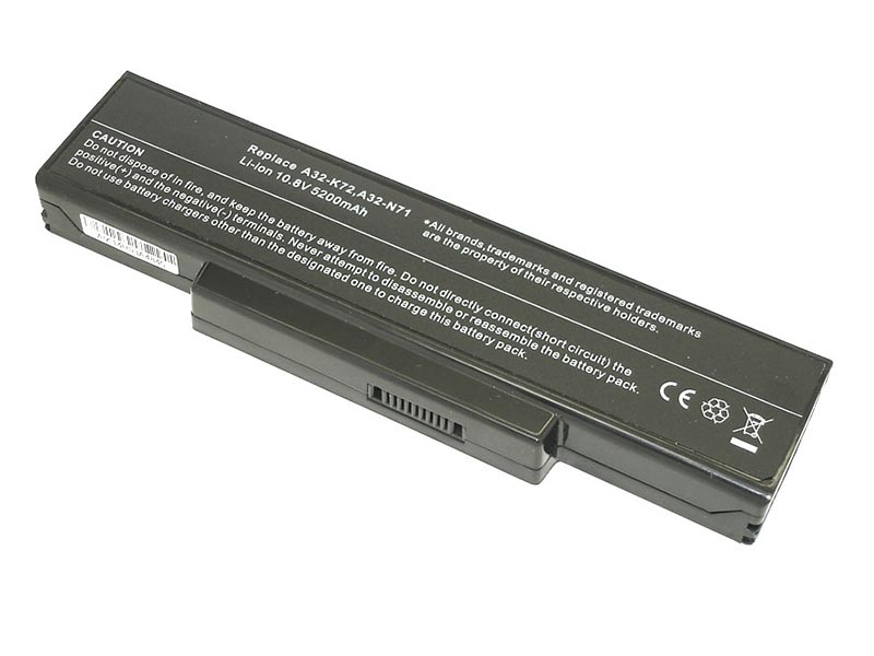 

Аккумулятор Vbparts для ASUS K72 10.8V 5200mAh Black 009181, ASUS K72 009181
