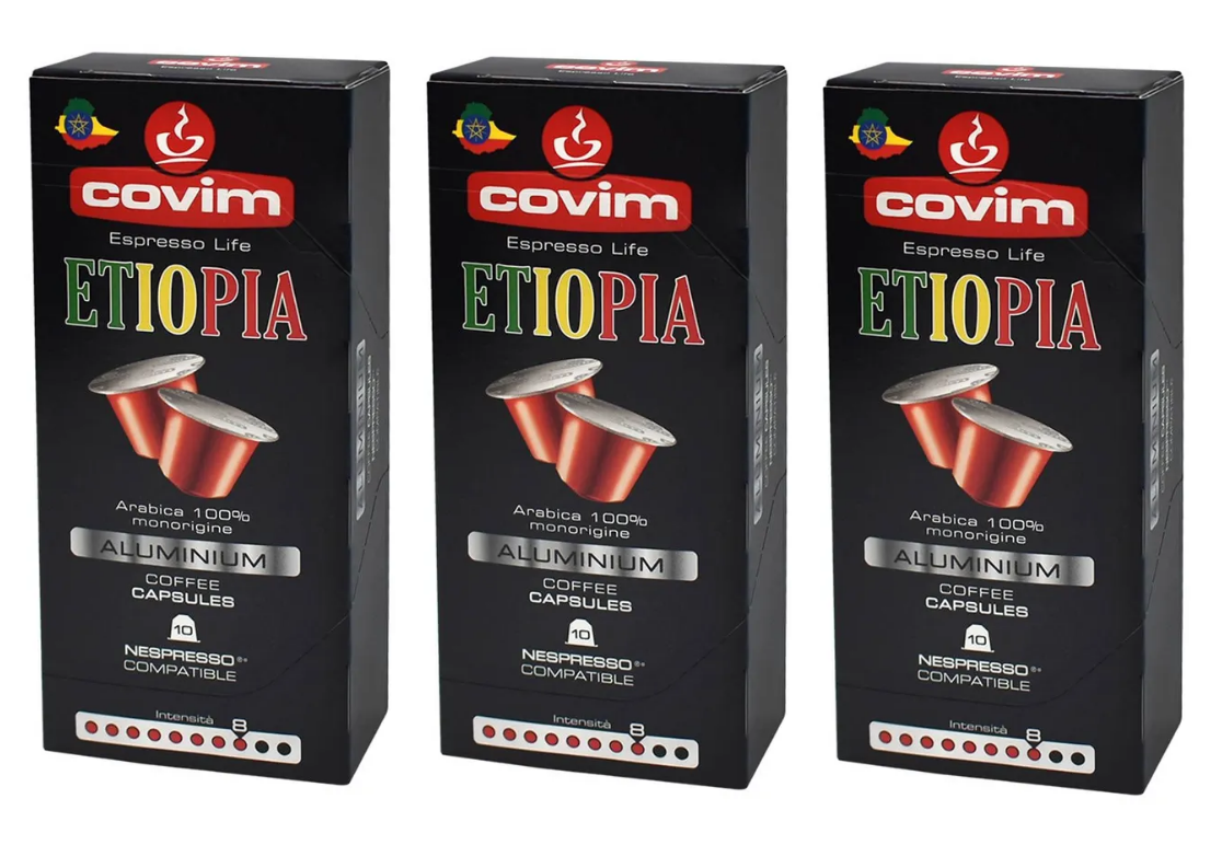 Кофе в капсулах COVIM Nespresso Alu Monorigine Etiopia, 30 капсул