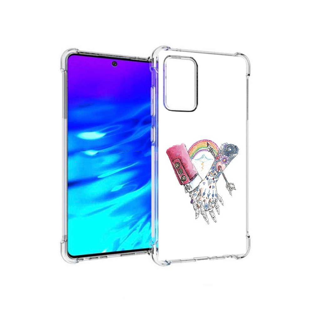 

Чехол MyPads Tocco для Samsung Galaxy A72 абстракция руки в татуировках (PT158633.553.212), Прозрачный, Tocco