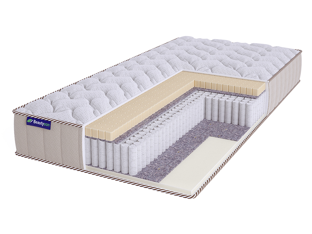 

Матрас BeautySon SPRING Soft Latex 3 S1200 LUX 135х195, Белый, SPRING Soft Lateх 3 S1200 LUх