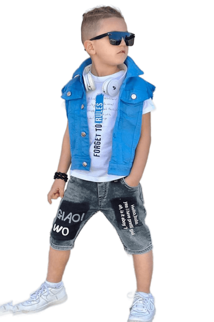 

Костюм с шортами Ricco Tarz р. 6-7 лет Синий, 4220104001 (доставка из-за рубежа), 4220104001