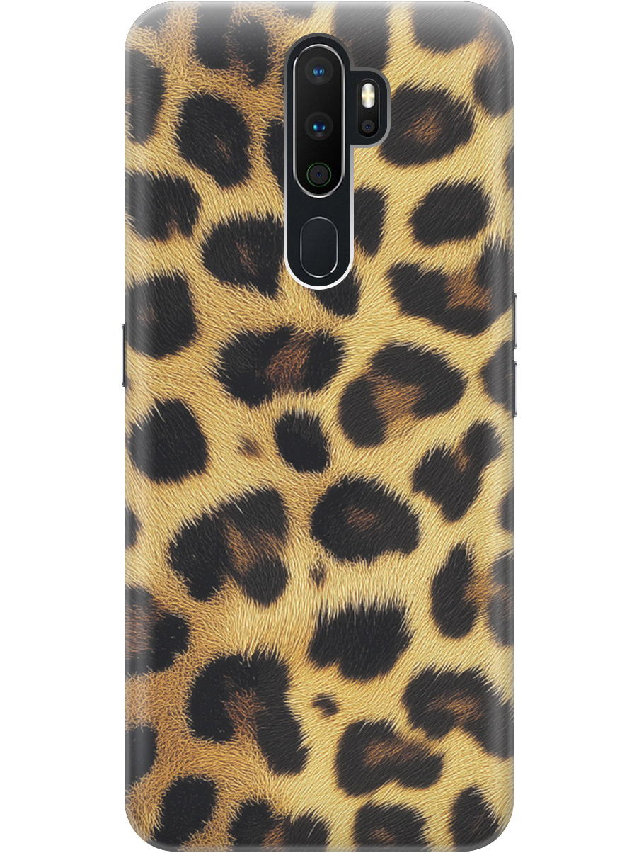 

Силиконовый чехол на Oppo A5 (2020) / A9 (2020) с принтом "Леопардовый паттерн", Прозрачный;желтый;черный, 726151332
