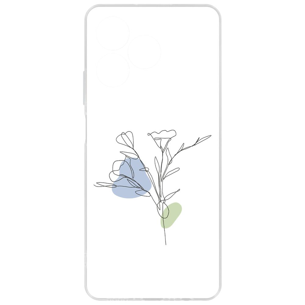 

Чехол-накладка Krutoff Clear Case Эустома для Realme Note 50, Прозрачный