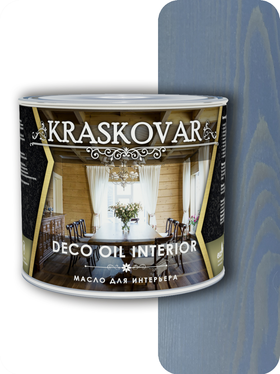 фото Масло для интерьера kraskovar deco oil interior аквамарин 2,2л