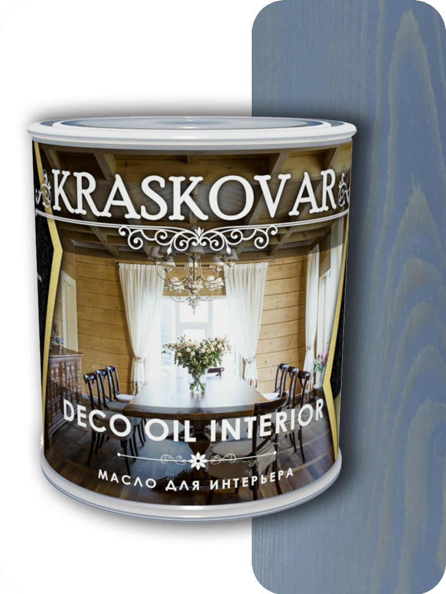 

Масло для интерьера Kraskovar Deco Oil Interior Аквамарин 0,75л