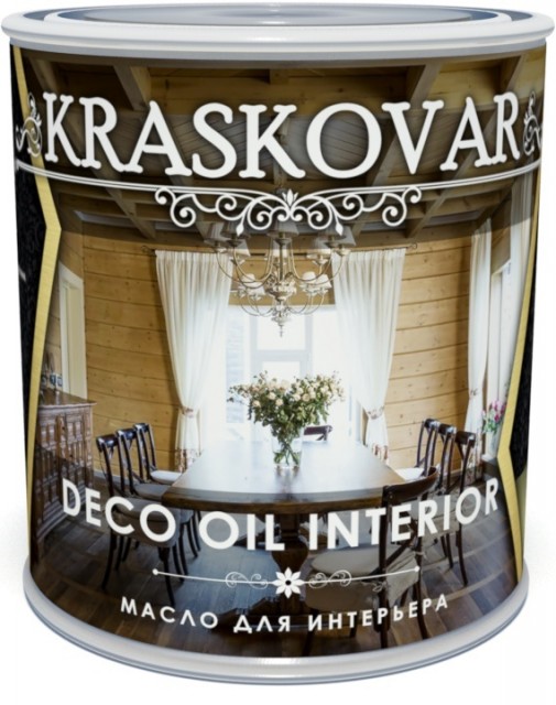 фото Масло для интерьера kraskovar deco oil interior зеленый лайм 0,75л