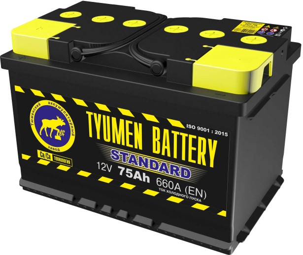

Аккумулятор tyumen battery 75 660А п/п 278х175х190 Standart