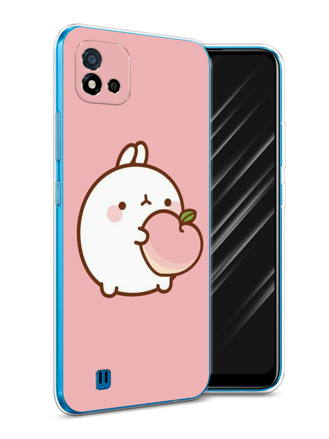 

Чехол Awog на Realme C11 (2021) "Кролик с персиком", Разноцветный, 257550-1