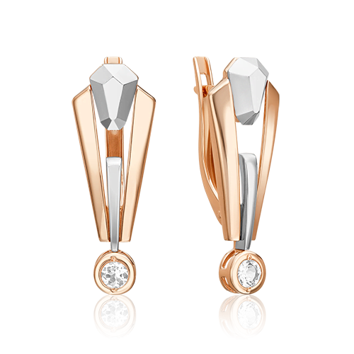 

Серьги из белого золота/красного золота PLATINA jewelry 02-5037-00-201-1111, топаз, 02-5037-00-201-1111