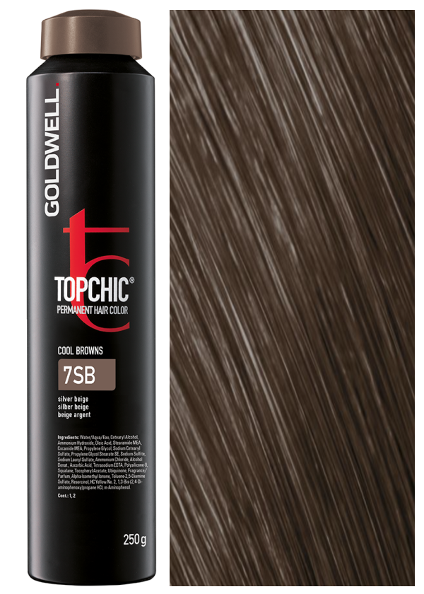 Краска для волос Goldwell Topchic 7SB серебристо-бежевый 250мл краска для волос goldwell topchic 11sv серебристо фиолетовый блондин 250мл