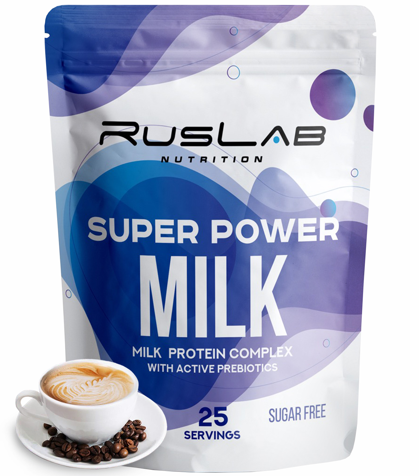Казеиновый протеин RusLabNutrition Super Power Milk 800гр вкус кофе капучино