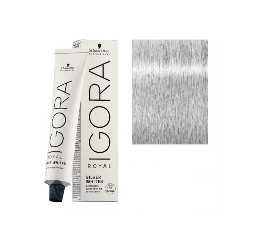 Краска для волос Schwarzkopf Professional Igora Royal SilverWhite Серебро 60мл подставка под визитки 8 5 6 3 5 см серебро