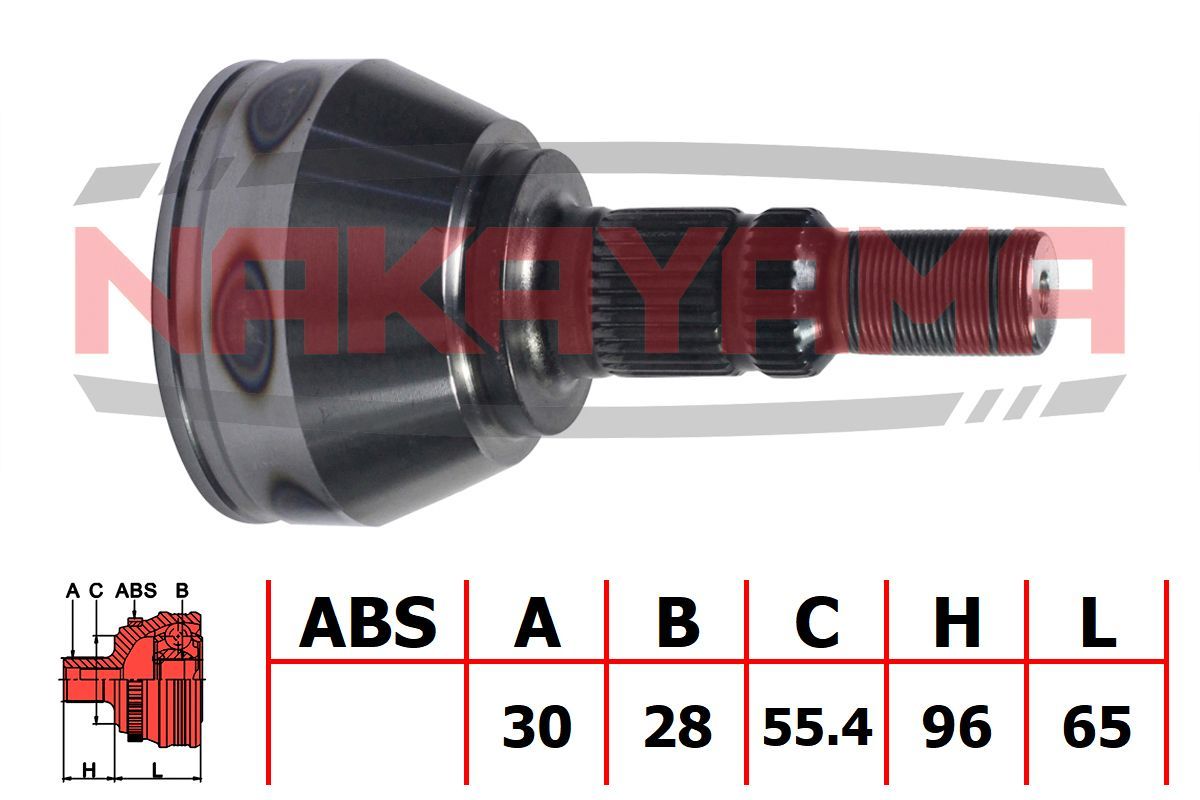

NAKAYAMA ШРУС внешн. к-кт OPEL Vectra C 2.8TV6, SAAB 9-3 03- (30x28x161x55.4)