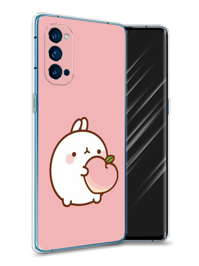 

Чехол Awog на Oppo Reno 4 Pro 5G "Кролик с персиком", Разноцветный, 253750-1