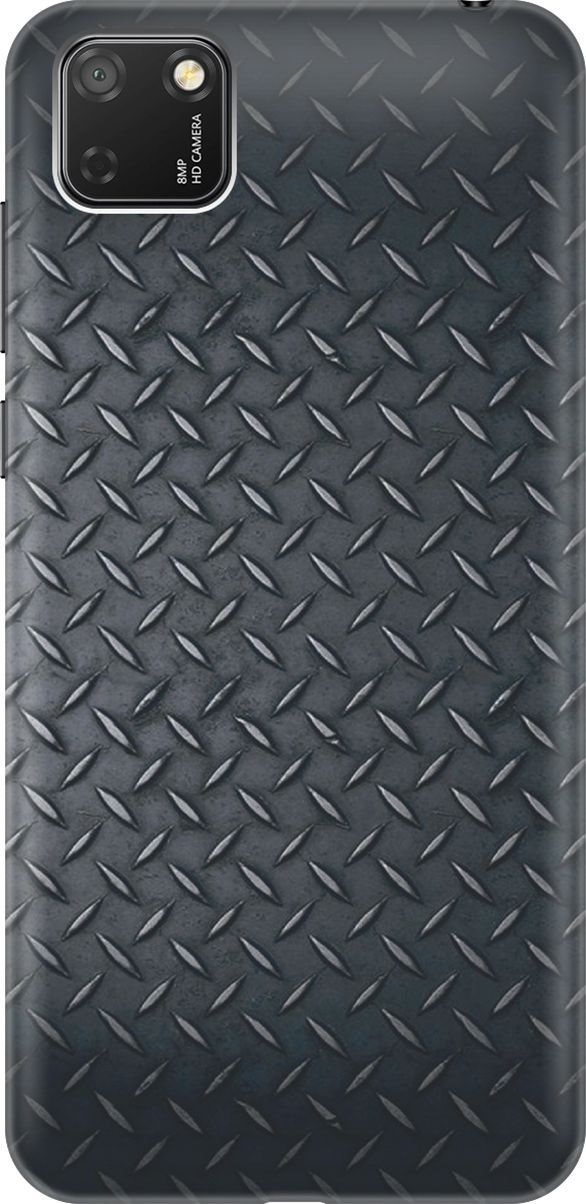 

Чехол на Honor 9S/Huawei Y5P с принтом "Металлический лист", Серый;черный, 6419