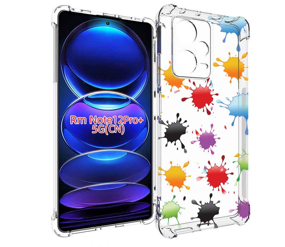 

Чехол MyPads кляксы для Xiaomi Redmi Note 12 Pro + Plus, Прозрачный, Tocco