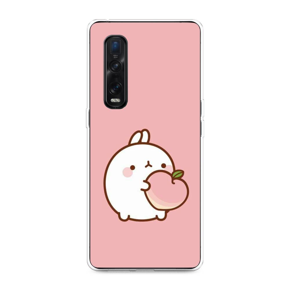 

Чехол Awog на Oppo Find X2 Pro "Кролик с персиком", Разноцветный, 253350-1
