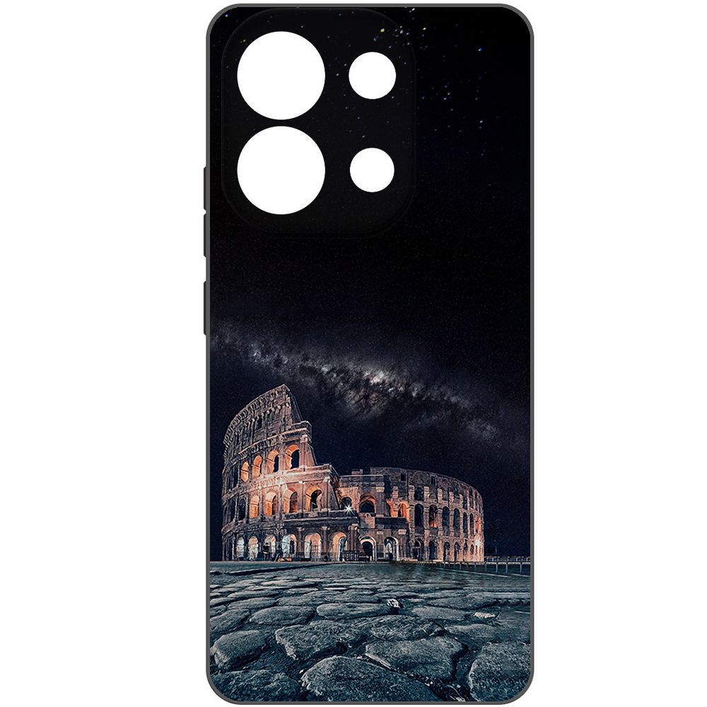 

Чехол-накладка Krutoff Soft Case Италия, Колизей для Xiaomi Redmi Note 13 4G черный