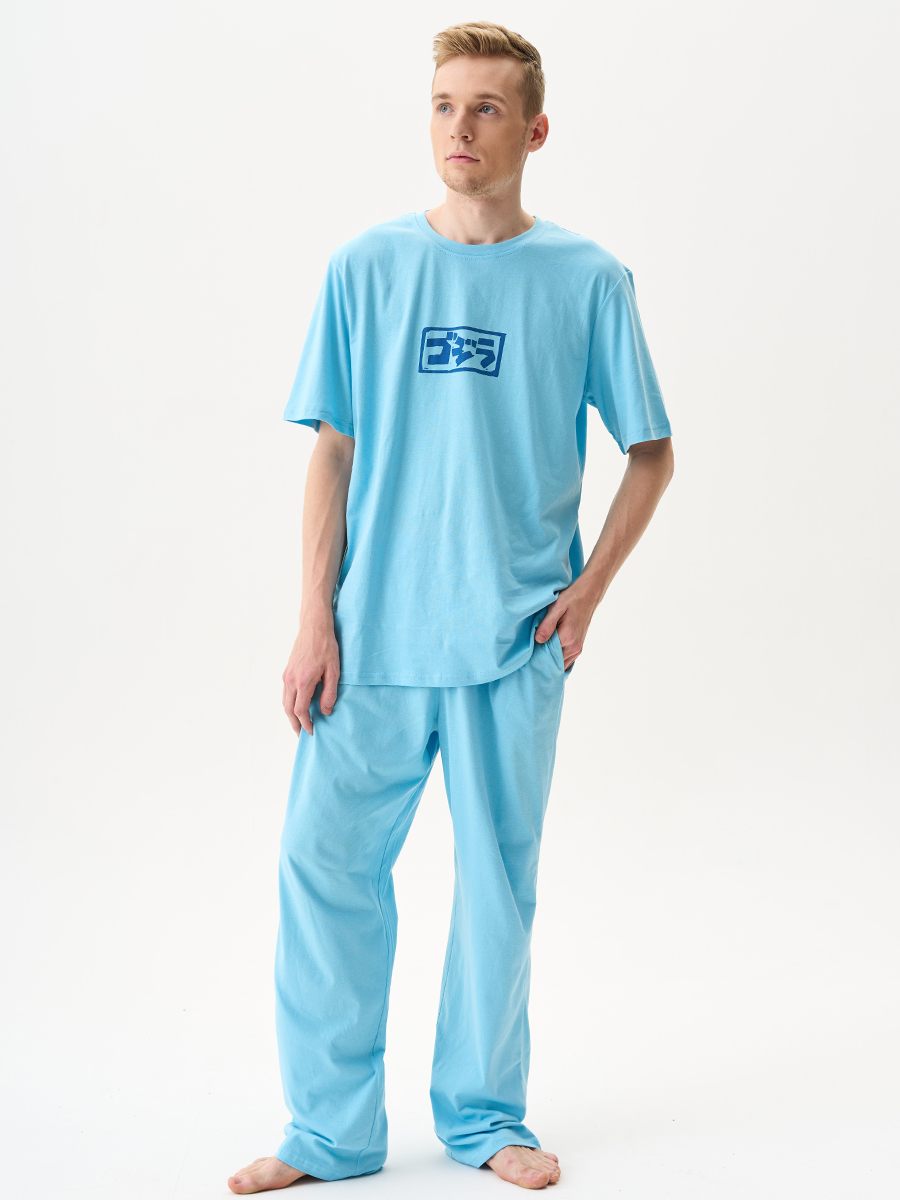 Пижама мужская CatFit 300036 голубая 48 RU