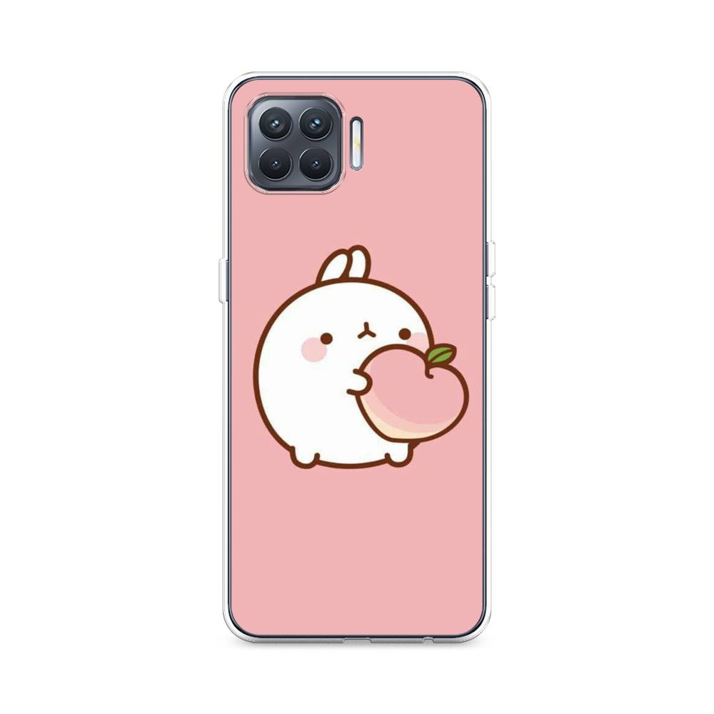 

Чехол Awog на Oppo Reno 4 Lite/A93 "Кролик с персиком", Разноцветный, 255350-1