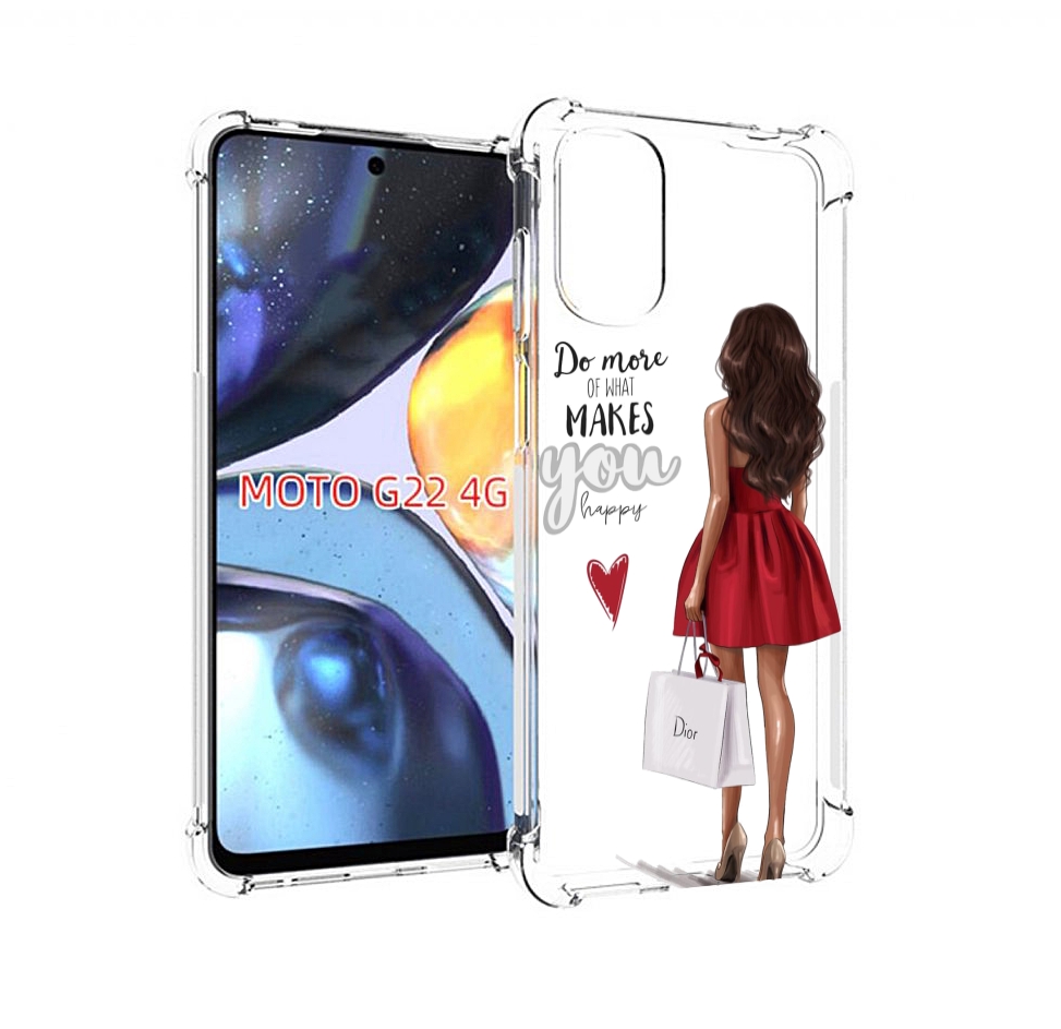 

Чехол MyPads Маленькие-радости женский для Motorola Moto G22 4G, Прозрачный, Tocco