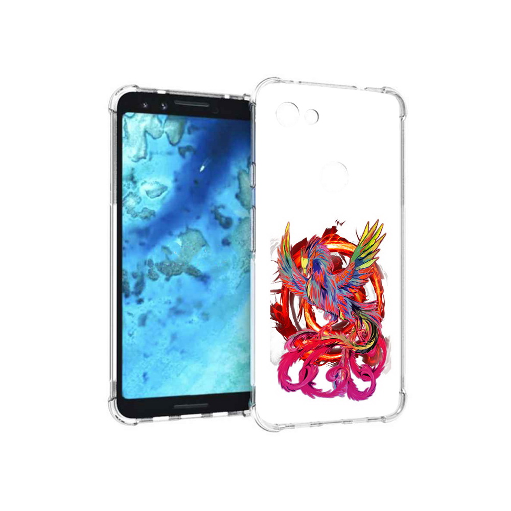 

Чехол MyPads Tocco для Google Pixel 3 красочный феникс, Прозрачный, Tocco