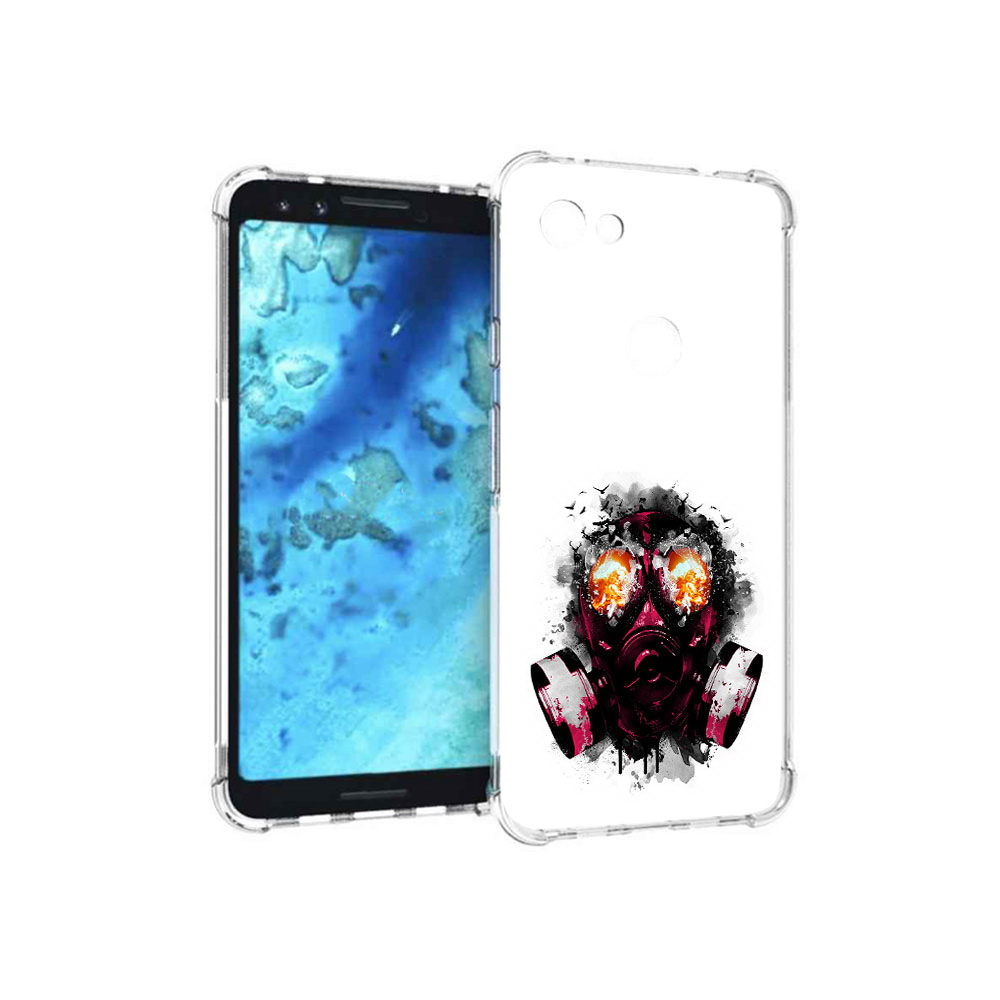 

Чехол MyPads Tocco для Google Pixel 3 красный противогаз, Прозрачный, Tocco